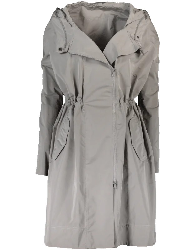 Hooded Taffeta Coat