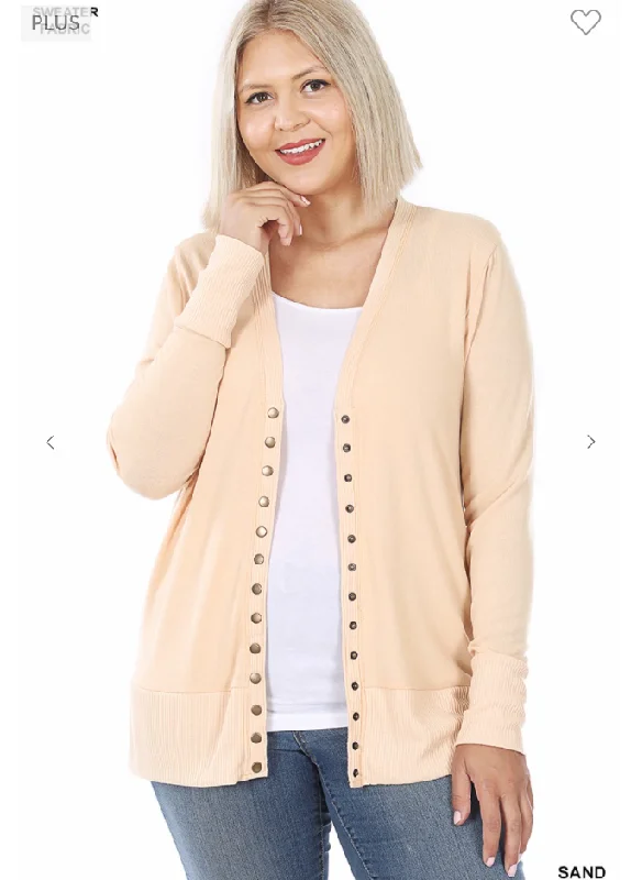 Snap Button Cardigan - 2 Colors