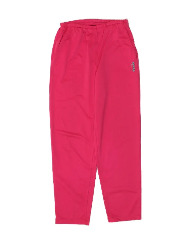 DIADORA Womens Tracksuit Trousers EU 38 Medium Pink Polyester