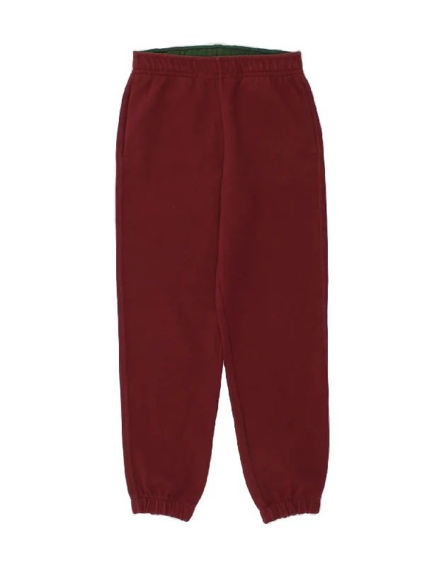 LACOSTE Womens Tracksuit Trousers Joggers IT 34 XS Maroon Cotton