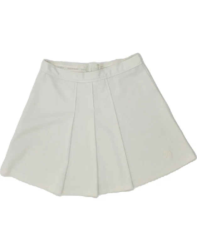 SERGIO TACCHINI Womens Tennis Skirt IT 44 Medium White Polyester